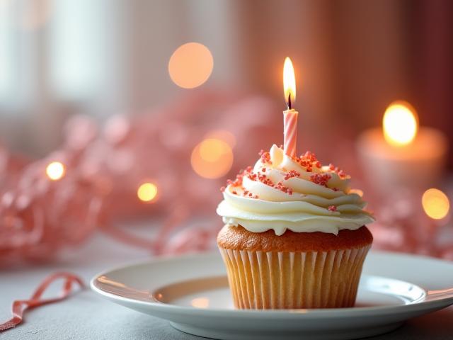 Geburtsatsgskuchen mit Kerzen