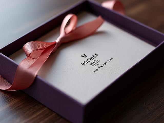 Ein edler Gutschein für ein personalisiertes Parfüm, liebevoll verpackt in einer luxuriösen Geschenkbox mit Schleife.